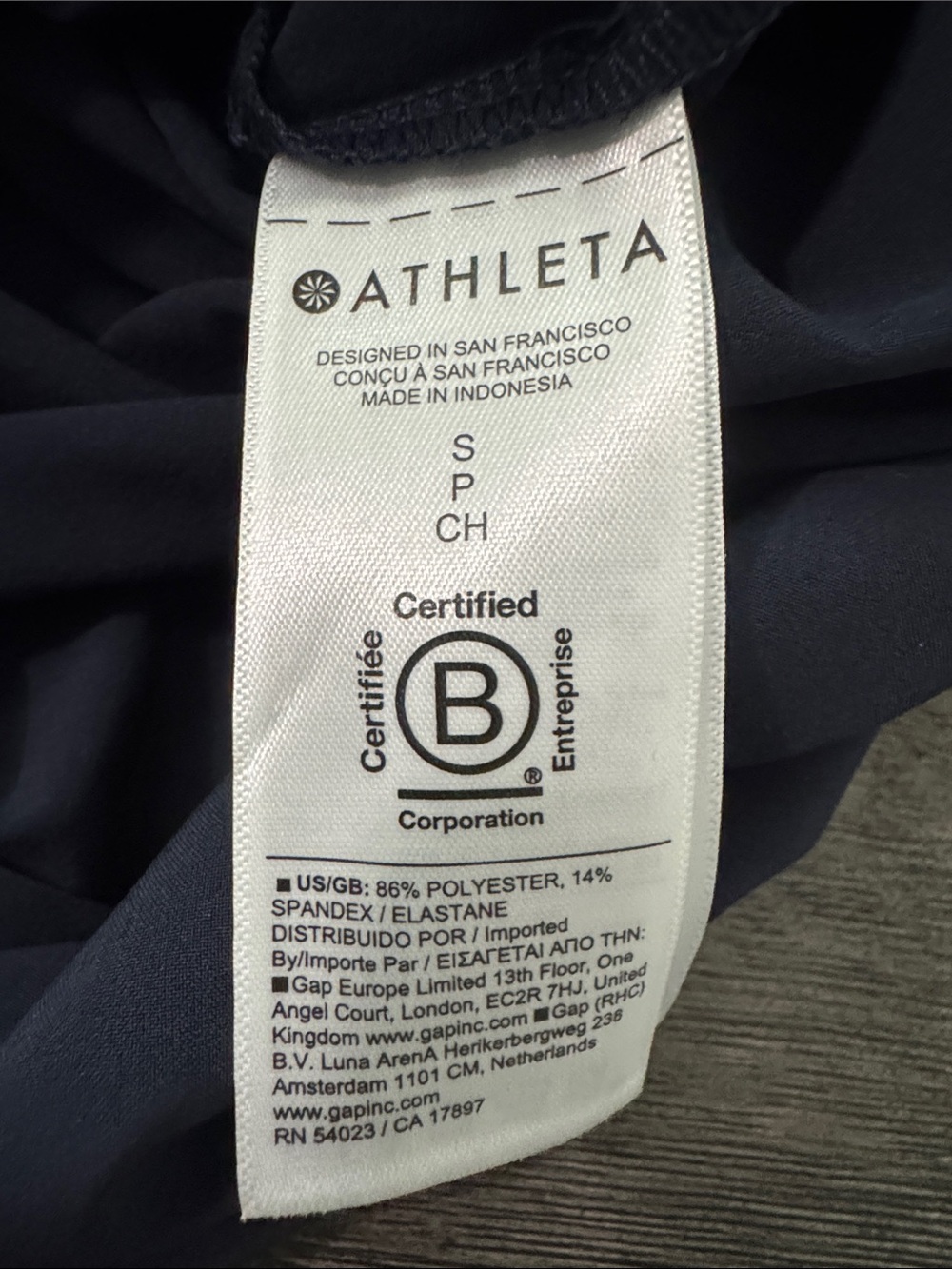 NWT Athleta Navy Avenue Romper, Size Small - Picture 7 of 10